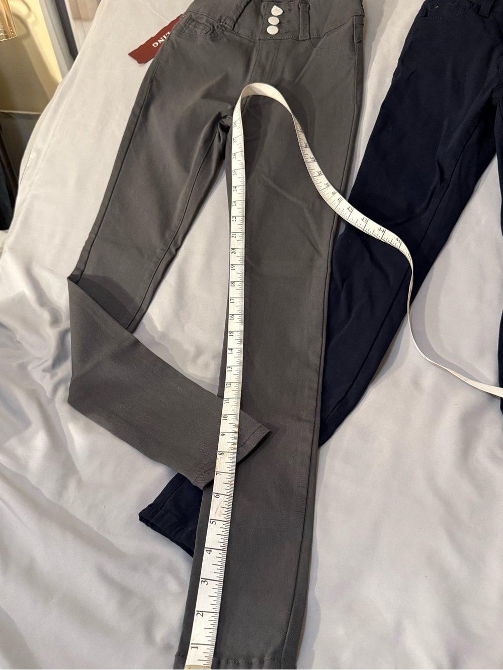 Gray and Navy Skinny Pants Duo - Picture 5 of 16